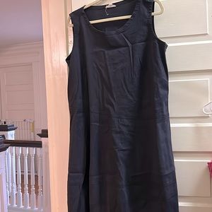 Eileen Fisher Linen Navy Sleeveless Dress. 1x - image 1